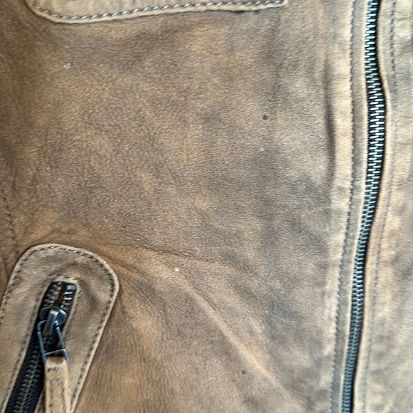 BUFFALO David Bitton brown leather jacket - sz L - Picture 7 of 14
